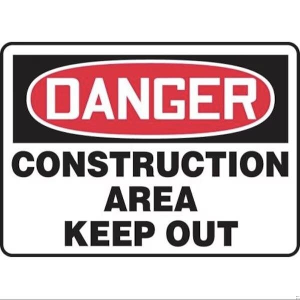 Accuform OSHA DANGER SAFETY SIGN CONSTRUCTIO FRMCRT101XL FRMCRT101XL - main